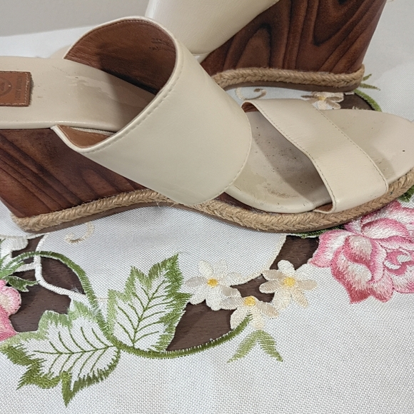 Tory Burch Raya Mule Wedge Slight Wear On Insoles As Shown In Pictures Sz 7.5 - Picture 4 of 14